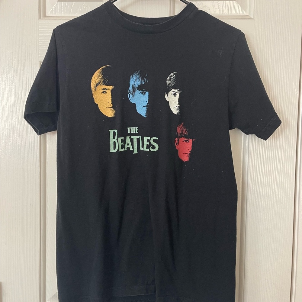 Beatles Music Shirt Black Medium Women